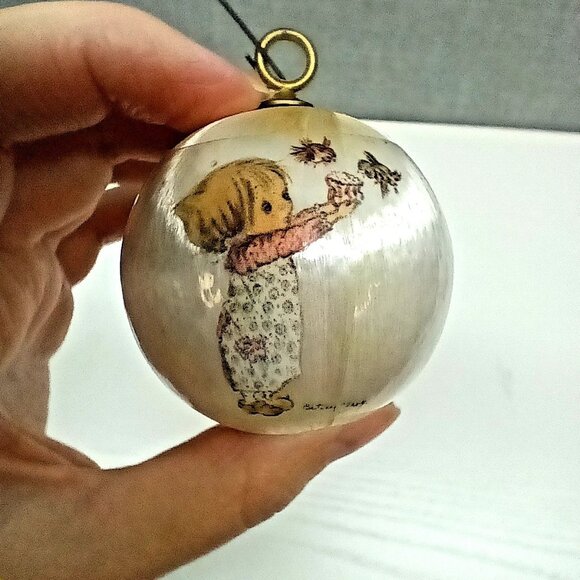 Hallmark Betsey Clark Christmas Ornament 1975 VTG 70s Holiday Satin RARE Birds - Picture 7 of 10